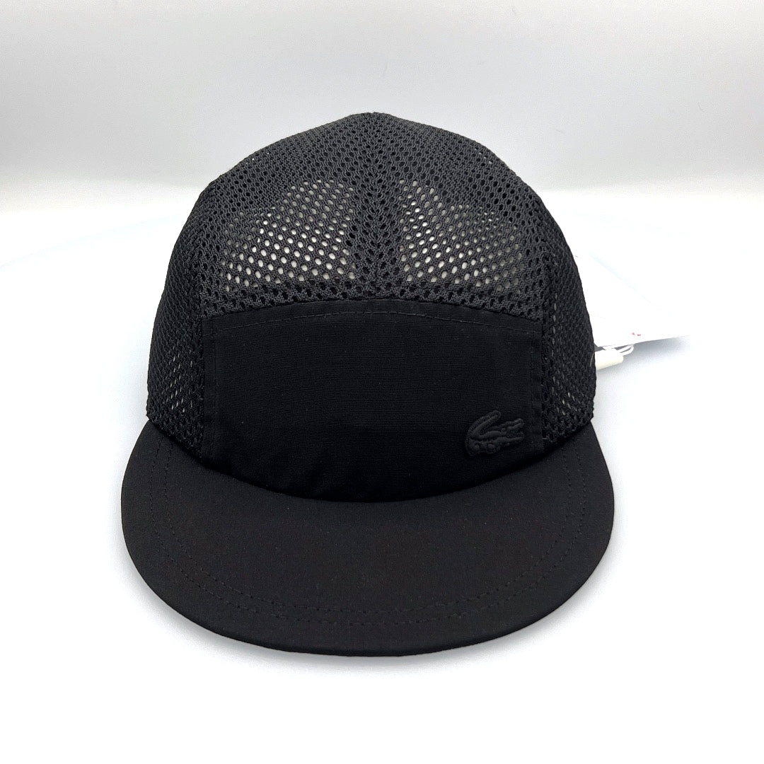 Lacoste Black 5 Panel Hat Mesh 5ive Panel