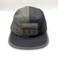 Bicolor Billionaire Boys Club 5 Panel Hat. Grey and black with a front Panel pocket and black brim.