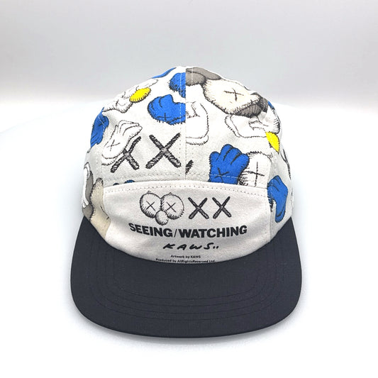 KAWS 5 Panel Hat Seeing/Watching Pattern Tote Bag Pt1 "Upcycling"