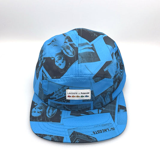 Lacoste 5 Panel Hat Tennis Print Blue Mesh Lining Pt2 "Upcycling"